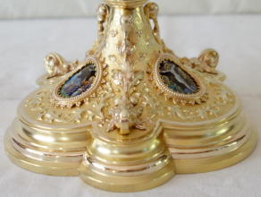 Solid silver gilt antique French Gothic Chalice.